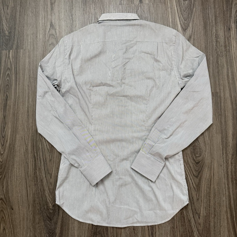 J Lindeberg Daniele 1000's Stripes Long Sleeve Slim Fit 38/15 Men's Dress Shirt - Picture 5 of 15